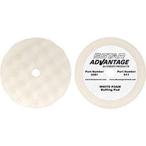 5 Star Advantage 5SA-5081 WHITE Foam Waffle Compounding Pad COARSE (2 PACK 8 diameter, 1.25 depth)