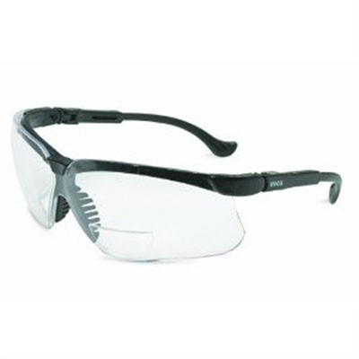Uvex UVX-S3761 Genesis Reading Magnifiers Safety Eyewear +1-1/2, Black Frame, Clear Ultra-Dura Hardcoat Lens