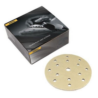 Mirka Abrasives MRK-23-645-500 Mirka GoldSoft 15 Hole Foam Backed Grip Disc