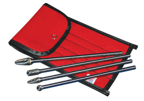 ATD Tools ATD-8170 6" 4-Piece Shan Double Cut Carbide Burr Set