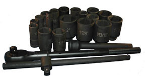 ATD Tools ATD-6405 Advanced Tool Design Model 22 Piece 3/4" Drive SAE Deep Impact Socket Set