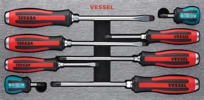 Vessel VST-9308EVA SCREWDRIVER 8PCSET MEGADORA TANG THRU
