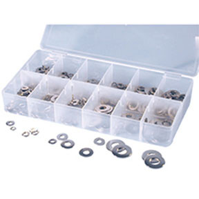ATD Tools ATD-360 Advanced Tool Design Model 350 Piece Stainless Lock and Flat Washer Assortment