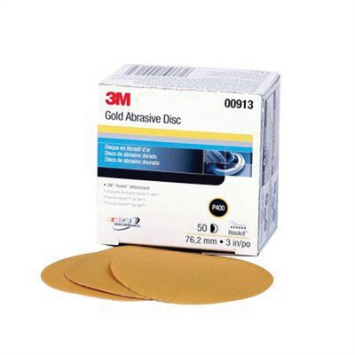 3M 3M-913 3 in.N.D. Discs P400 Hookit Gold Disc, 3 in. P400A, 50 Discs per Box