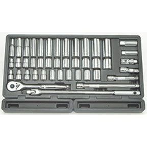 ATD Tools ATD-1365 1/2" Drive 43-Piece SAE/Metric Socket Set