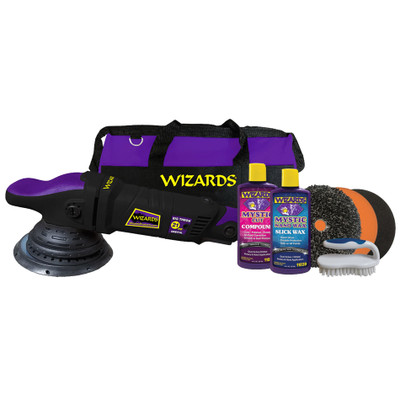 Wizards WIZ-DA21HDKIT DIY- Easy to Use.  Removes scratches with professional results.  Includes: 6 Backing Plate, Wizards Tote Bag, Mystic Nano Wax 8oz, Mystic Cut 8oz, 6 Microfiber cutting pad, 6 Foam polishing pad, orange, 6 Foam finishing pad,