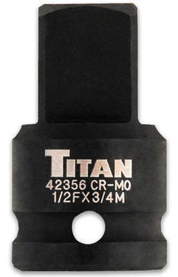 Titan TTN-42356 1/2 F to 3/4 M Impact Socket Adaptor