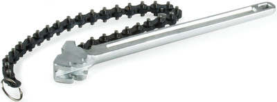 Titan TTN-21370 Rated pipe capacity: 2 (50mm)  Actual outside diameter capacity: 4 (100mm)   Chain length: 15 (381mm)