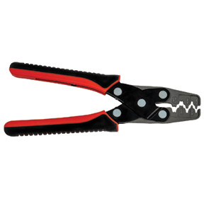 S & G Tool Aid SGT-18610 Easily crimps 10-26 AWG non-insulated open barrel terminals in two operations  Rolls the terminal tabs over the insulation and stripped wire  Thin profile allows access to hard to reach areas  Has 5 wire crimping positions 