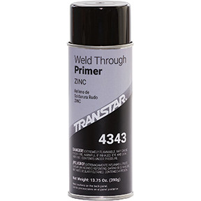 Transtar TRE-4343 Zinc Rich Weld Through Primer is a fast drying zinc coating designed to restore original corrosion protection to body panels repaired by welding. It features anti-sag and anti-settling properties, and can be top coated if desired.