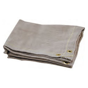Steiner Industries STI-37266-NG Heat cleaned fiberglass material provides economical high-temperature protection.   Takes temperatures up to 1000F.   Ideal for high-temp curtains, and light to moderate molten splash protection. No grommets.
