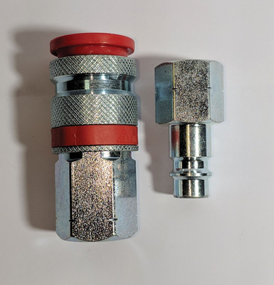 RBL Products, Inc. RBL-610 (1) 1/4 Coupler, Female NPT (No. 611)  (1) 1/4 Plug, Female NPT (No. 612)  Increased air flow efficiency conserves compressed air and increases pneumatic power to each line running off the air compressor  The power flow