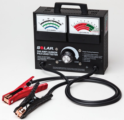 Solar SOL-1874 Tests 12 Volt batteries up to 1000 CCA   Can be used to assess starter and  alternator performance