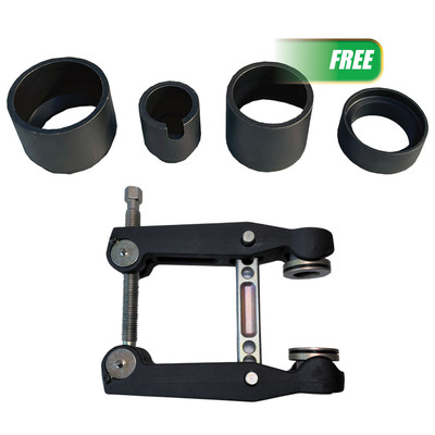 Schley Products SLY-18100 Kit includes 9 cup sizes for most pick-up applications, including Ford, Dodge and GM   Removes and installs ball joints with pre-fitted straight grease fittings   Design provides ample clearance to service ball joints on the