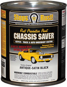 Magnet Paint & Shellac Co., Inc. MPC-UCP970-04 Chassis Saver is a high solids, VOC compliant, single component chassis paint and underbody coating specially formulated to permanently stop automotive and truck corrosion without the use of primers or