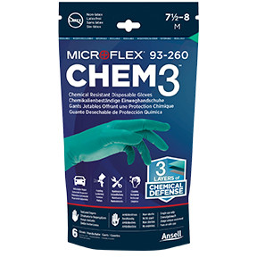 Microflex MFX-93260RP100 Re-sealable zipper bag closure helps keep unused gloves clean  3 layer design for superior protection against harsh chemicals including acids, base & solvents  Confident chemical protection without compromising tactility or