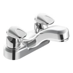 CSI 8886 Moen Commercial M-PRESS Two-Handle 4-Inch Centerset Metering Lavatory Faucet, Chrome