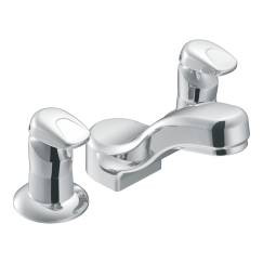 CSI 8889 Moen Commercial M-Press Widespread Metering Lavatory Faucet .5 gpm, Chrome by Moen