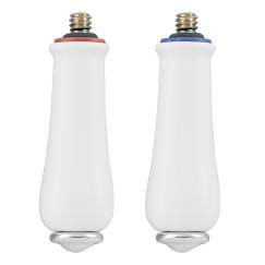 CSI 97559 Moen Monticello Replacement Handle Knob Insert, Porcelain and Chrome (2-Pack) by Moen