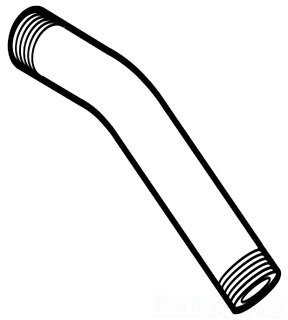 CSI 10154SLP Moen 6-Inch Shower Arm with 1/2-Inch IPS Connections, Brushed Platinum