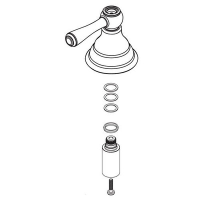 CSI 114337P Moen 114337 Replacement Handle Hub Kit Only, Polished Brass
