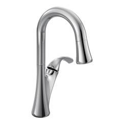 CSI 6124C Moen Notch One-Handle Chrome High Arc Pulldown Bar Faucet