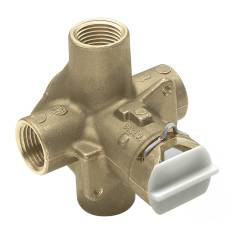 CSI FP62300 Moen Posi-Temp Rough-In Valve with Pre-Installed Flush Plug, Brass