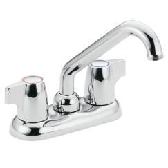 CSI 74998 Moen Chateau Two-Handle 4-Inch Centerset Utility or Laundry Sink Faucet, Chrome