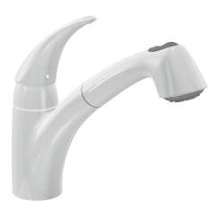 CSI 7560V Moen Extensa One-Handle Low Arc Pullout Kitchen Faucet, Ivory