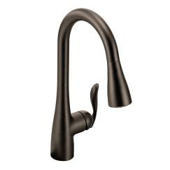 CSI 7594ORB Moen Arbor One-Handle Pulldown Kitchen Faucet Featuring Power Boost and Reflex, Oil Rubbed Bronze