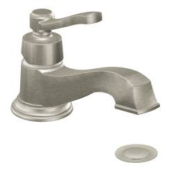 CSI S6202BN Moen Rothbury One-Handle Low Arc Bathroom Faucet, Brushed Nickel