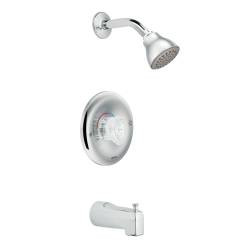 CSI T183 Moen Chateau Single Handle PosiTemp Pressure Balanced Tub and Shower Trim with Acrylic Knob by Moen