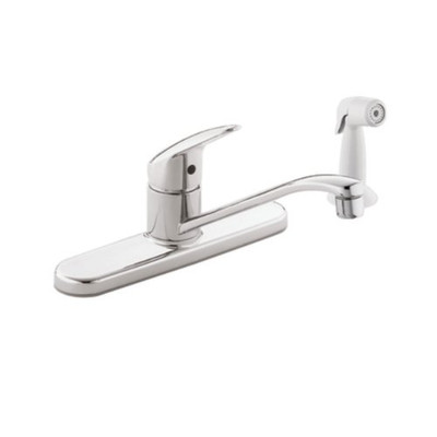 CSI CA40513C Cleveland Faucets Cornerstone Single-Handle Kitchen Faucet with Chrome Side Spray, Chrome