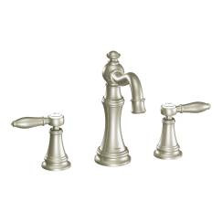 CSI TS42108BN Weymouth Double Handle Widespread High Arc Bathroom Faucet with Optional Drain Finish: Brushed Nickel, Flow Rate: 1.75 GPM