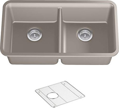 Kohler K-8199-CM3 Kohler Cairn Undermount Dbl Equal Sink W/Rack