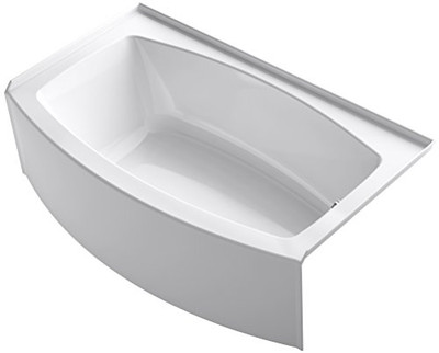 Kohler K-1118-RA-0 Kohler Expanse Curved Apron Bath Rh