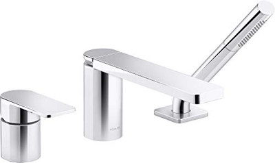 Kohler K-23488-4-CP Kohler Parallel 3Hole Bath Filler W/ Hndshwr