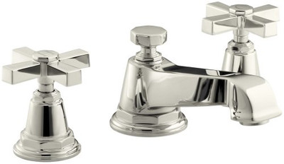 Kohler K-13132-3A-SN Kohler Pinstripe Pure Widespread Lav Faucet