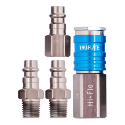 Plews TRF13-903 1/4" Hi-Flow Coupler Set 4pc