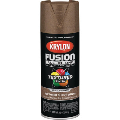 Fusion Paint Primer Krylon Fusion All-In-One Paint + Primer, Textured Burnt Sienn