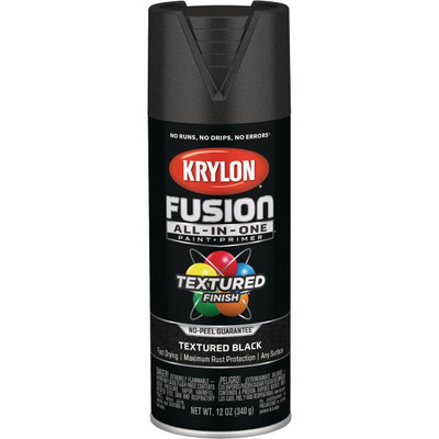Fusion Paint Primer Krylon Fusion All-In-One Paint + Primer, Textured Black