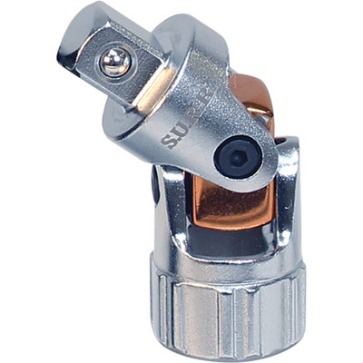 SUR&R SRUJ14 3/8" female to 3/8" male drive spring-return u-joint adapter set with dual springs for maintaining alignment and precise control. Excellent for use in tight spaces and one-handed operation.