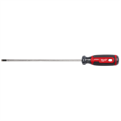 Milwaukee Tool 3/16" Cabinet 8" Cushion Grip Screwdriver (USA)