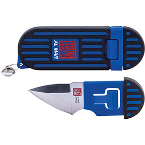 Sunex Knife Sting CKR D2 58HRC Satin 1in Trad Nylon Black Blue Box