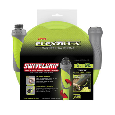 Flexzilla Flexzilla&reg; SwivelGrip&reg; Garden Lead-in Hose, 5/8" x 5', 3/4" - 11 1/2 GHT Fittings