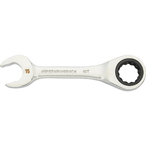 Gearwrench 15MM 90T 12PT COMPACT STUBBY COMBO RW