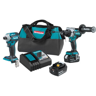 Makita 18V LXT&reg; Lithium&hyphen;Ion Brushless Cordless 2&hyphen;Pc. Combo Kit (5.0Ah)