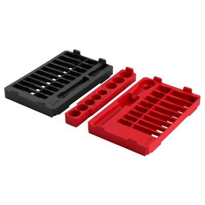 Milwaukee Tool 47pc 1/2" Drive SAE & Metric Ratchet & Socket Set  PACKOUT Trays