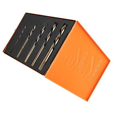 KnKut KnKut 5 Piece Left Hand Step Point Mechanics Length Drill Bit Set