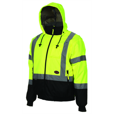 Pioneer Pioneer - Hi-Vis Insulated Bomber Jacket - Yellow/Green - Size Medium